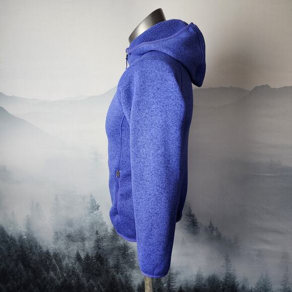 L.L.Bean Kid's Blue Hooded Sweater Fleece Full Zip Jacket | Kid's Large (14-16) - Picture 6 of 14